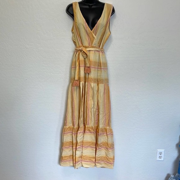 L Space - Anthropologie Clara Maxi Dress In Orange NWT Size Medium - Picture 6 of 14